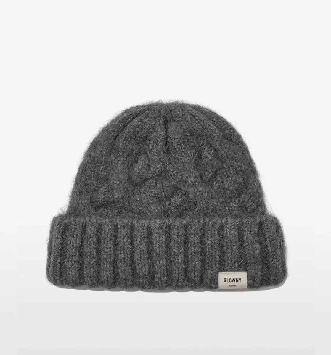 Glowny 글로니 G CABLE BEANIE (CHARCOAL)